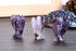 Jovivi 2pcs Amethyst Rose Quartz Crystal Angel Figurines, 1.5 Inch Polished Pocket Guardian Angel Statue for Home Decor