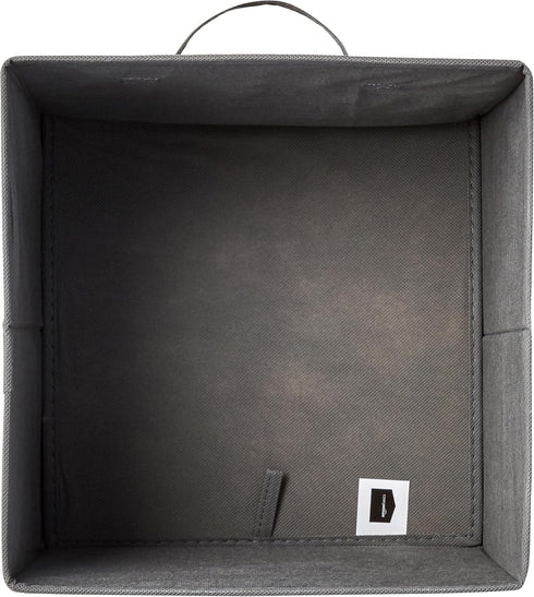 Amazon Basics Collapsible Fabric Storage Cubes with Handles - 10.5"x10.5"x11", Pack of 6, Gray