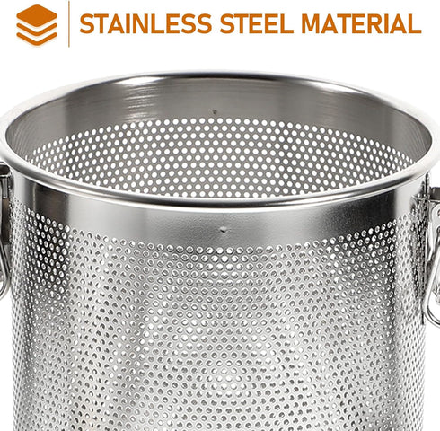 5.51x5.51x5.90 Inch Yardwe Stainless Steel Spice Infuser Basket with Chain Hook, Extra Fine Mesh Soup Strainer