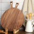 15.4 11.4 Inch 6 x Pcs Acacia Large Wood Cutting Board with Handle Round Large Wooden Cutting Boards Cutting Serving