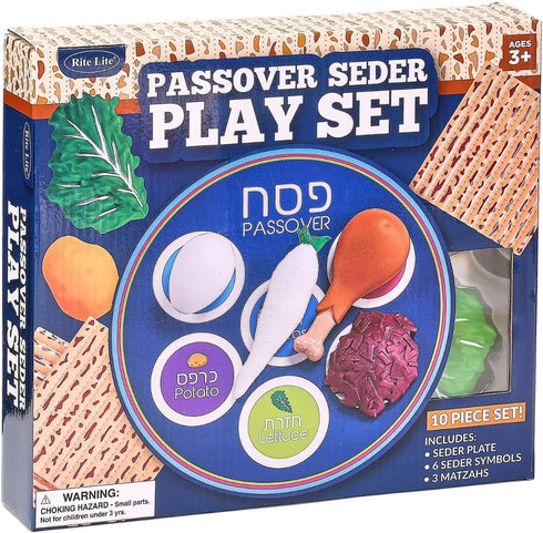 Set Rite Lite Passover Vinyl Seder Plate Food Play Pesach Seder Jewish Holiday Party Favor Matzah Dish Table Decoration