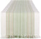 DII Fringed Stripe Tabletop Runner - Everyday Collection, 14x72, Thyme