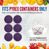 Replacement Lid for Pyrex 6" Purple Storage Plastic Cover 4 Cup Bowl 7201-PC (6-Pack)