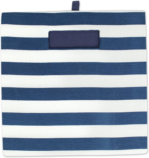 11x11x11, DII Polyester Cube Storage Collection Hard Sided Collapsible, Nautical Blue