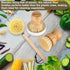 Set 1 2 Wooden Dish Brush Clean Pots, Pans and Vegetable, Natural Bristles Bamboo Scrub Brushes with Ceramic Dish