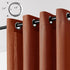 Terracotta Linen Curtains, 84 Inch Length 2 Panels Set for Living Dining Room, Light Filtering Semi Sheer Drapes