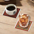 4 Set Oriental Rug Piece of Absorbent Drink Rug Coasters - Native American Style Colorful, Cute Coffee Table & Table