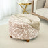 HFCNMY Ottoman Cover Round, Stretch Velvet Thick Round Storage Ottoman Cover Slipcover Foot Stool Cover with Elastic