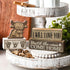 Moucuny 4 Pcs Highland Cow Table Decorations Rustic Western Tiered Tray Decor Decorative Highland Cow Block Signs