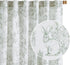 jinchan Linen Nursery Curtains 84 inch Long Woodland Wildlife Sage Green Print