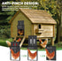 Bainianhhg 4 Anti-Pinch Automatic Chicken Coop Door Solar Powered with Timer & Light Sensor Modes Aluminum Waterproof