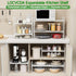 LOCVCDA Countertop Expandable Cabinet Organizer Shelf, Adjustable Height Organizer Riser for Kitchen Cabinet Spice Rack