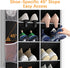 8 16 50lbs 16-24 Closet, Yecaye Tier Over the Door Shoe Organizer of Deep Compartments, Load Shoe Rack for Door