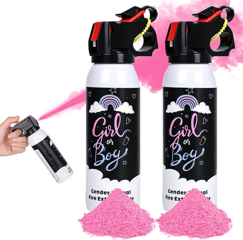 GDLYXJ Baby Gender Reveal Fire Extinguisher; Colorful Smoke Powder Spray; 100% Safe and