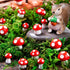 MGZTTHW 120 pcs Cute Mini Resin Mushrooms Craft Figurines for Fairy, Micro Landscape & Bonsai Gardens; Mushroom Cake