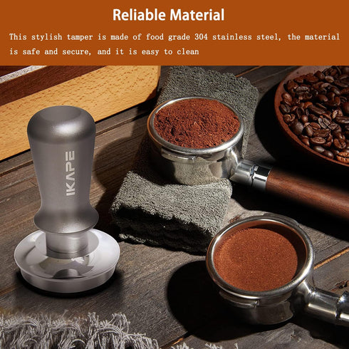 51mm Calibrated Espresso Tamper, Coffee Tamper with Two Calibrated Springs, 100% Food Grade 304 Stainless Steel