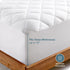 Quilted Fitted Mattress Pad Bare Home (Split Head Flex King) - Cooling Mattress Topper, Washable