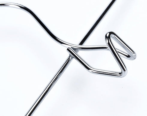 6 Quality Heavy Duty Pants Hangers, Extra Wide Adjustable Clips, Multi Stackable Add on Hangers, Chrome