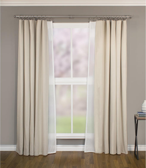 Decopolitan 1-Inch Urn Single Window Treatment Rod Set, 36 to 72-Inch, Antique Silver