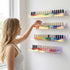4 Pack 15" Hiceeden Iridescent Acrylic Floating Shelves, Wall Mounted Floating Bookshelf Organizer for Room, Clear Nail