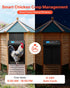 Setting, Anti-Pinch VEVOR Automatic Chicken Coop Door, Battery Powered Chicken Coop Door with Timer & Manual Security
