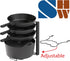 SIMPLE HOUSEWARE 5 Compartments Height Adjustable Pan Organizer - Black