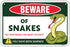 Venicor Snake Sign Decor - 8 x 12 Inches Aluminum - Pet Snake Tank Accessories Tapestry Gifts Poster