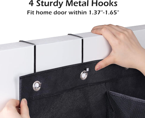 Closet 12 16, KIMBORA Boots Hanging Shoe Organizer for Extra Large Mesh Pockets Over The Door Shoe Rack for Men Shoes