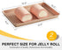 HONGBAKE 2 Pack Jelly Roll Pan - 15x10 Commercial Cookie Sheets with Diamond Texture Surface for Baking