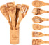 Wooden Cooking Spoons Set of 7 Pieces, Magical Bamboo Kitchen Utensils with Engraved Patterns, Magic Cooking Spoons Mom