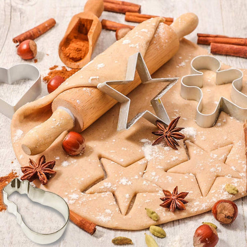 NewlineNY Cookie Molds Cutters Sets: Stainless Steel 13 Pieces Cookie Mold Biscuit Pastry Cutter Set, Man, Star, Heart,