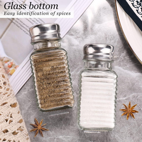 Set,Rectangular Set Glass Salt and Pepper Shakers Salt Shaker