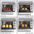Ecolution Non-Stick Toaster Oven Bakeware Set, 4-Piece Carbon Steel, Easy to Clean, Gray