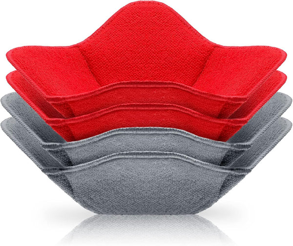 4 Pieces Microwave Bowl Holders Cozy Small Bowls Potholders for Hot Plate Food Temperature Holder for Home Kitchen