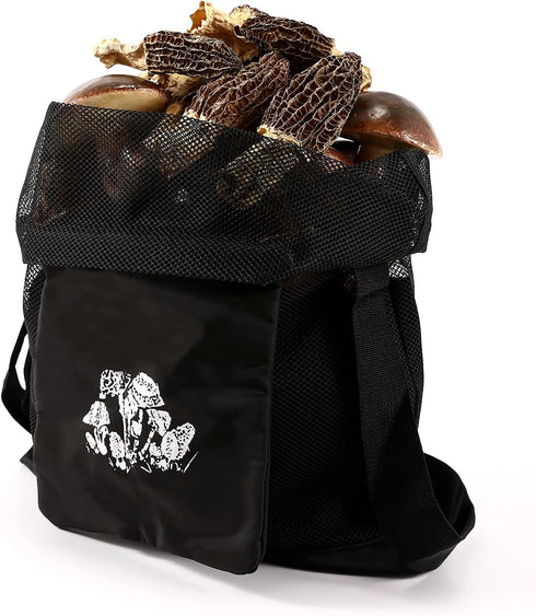 Qchengsan Foldable Mesh Harvest Basket for Fruits and Mushrooms