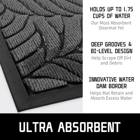 Yimobra Door Mats Outdoor Indoor | Heavy Duty Non Slip Welcome Mats for Front Door | Easy Clean Outside Doormats