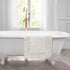 Laura Ashley Ruffle Cotton Bath Rug, 20" x 34", Ivory