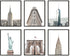 HAUS AND HUES New York City Wall Art Set of 6 - NYC Posters and Skyline Decor | 8" x 10" UNFRAMED