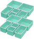 Simple Houseware Foldable Cloth Storage Box, Closet Dresser Drawer Divider Organizer Basket Bins, Turquoise (Set of 12)