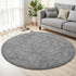 Xafir Light Gray Round Fluffy Rug 6ft Plush Fuzzy Shaggy Carpet,Soft Rugs for