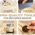 Set Sourdough Starter Kit for Beginners Complete Bread Baking with Banneton Basket, Jar, Lame & Tools Easy Homemade