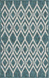 Jill Zarin Outdoor Collection Area Rug, Turks and Caicos (2' 2" x 3' Rectangle Teal/Ivory)