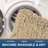 Smiry Chenille U-Shaped Toilet Bathroom Rugs, Soft Absorbent Non-Slip Contoured Machine Washable Bath Mats (24"x20",
