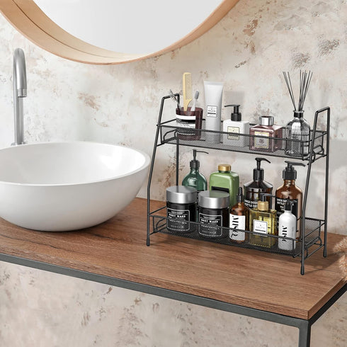 Spice Rack Organizer for Cabinet, Bathroom Countertop Organizer, Kitchen Vanity Storage for Countertop