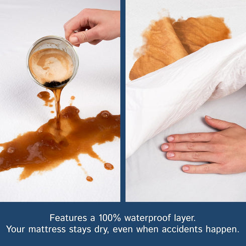 20" California King Mattress Protector Bedbug Waterproof Zippered Cover - Deep Pocket Fits up to Depth - Hypoallergenic
