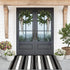 Black and White Striped Outdoor Rug, 27.5 x 43 Inches Hand-Woven Reversible Washable Rug for Porch/Front Door