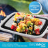 BIRDROCK HOME Collapsible Large BBQ Prep Tub with Cutting Board, Multi-Function Grill Caddy with Colander & Lid - Black