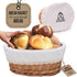 Large Handmade Wicker Bread Basket for Serving, 12 inch Sourdough Bread and Pastries Basket with Liner