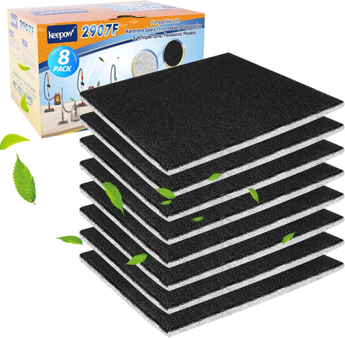 KEEPOW CF-1 Hepa Filter Replacement, 8 Pack, Compatible with Kenmore Sears Progressive CF-1, Panasonic Models
