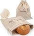 QUYANGCHIFENG 2 Pack Reusable Linen Bread Storage Bags with Plastic Lining, Sourdough Bread
